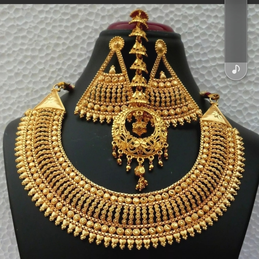 22kt gold plated necklace set